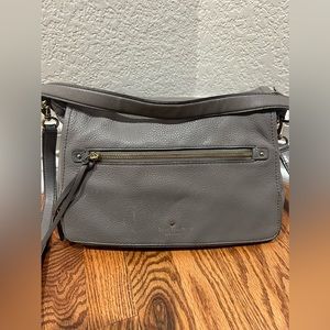 Kate Spade Cobble Hill Toddy Gray Pebbled Leather Crossbody Bag Purse Top Handle